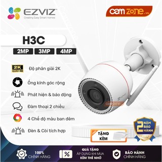 Camera wifi ezviz ngoài trời h3c 2mp/3mp 2k/4mp 2k+, góc rộng- màu ban đêm, chống nước ip67, h.265, mic thu âm rõ tiếng