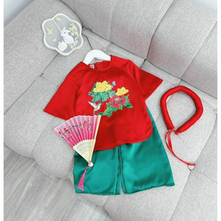 Nguyên set đồ bà ba cho bé gái mẫu hoa đi chơi biểu diễn đẹp từ 10-30kg hàng thiết kế