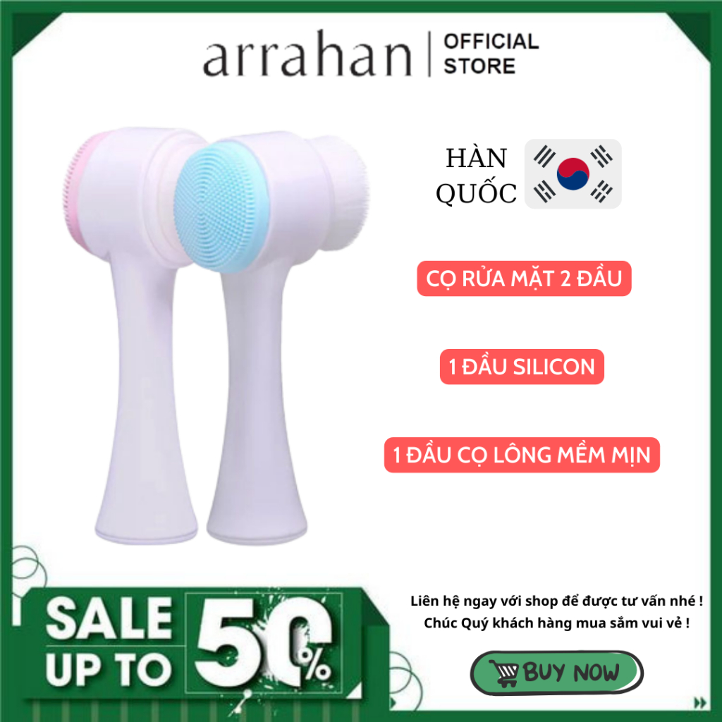 [HB Gift] Cọ rửa mặt xuất Nhật 2 đầu