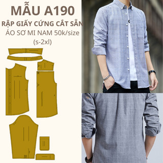 RẬP GIẤY CỨNG CẮT SẴN ÁO SƠ MI NAM A190