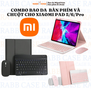   Combo  Bao da kèm bàn phím + chuột cho Xiaomi Pad 5 5Pro 6 6Pro SE 11",7 8 11.2" có khe đựng bút kết nối Bluetooth 