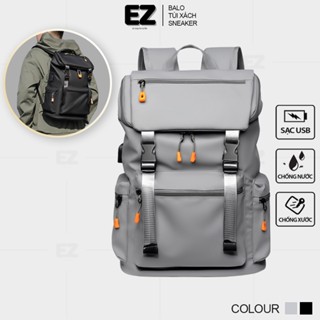 Balo đi học nam nữ du lịch thời trang BLU15 có cổng sạc USB , Balo du lịch chống nước , Cặp đi học đựng laptop 15.6 inch