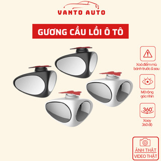 Gương Cầu Lồi 2 Mặt Cho Ô Tô - Gương Cầu Lồi Ô Tô Xóa Điểm Mù, Quan Sát Bánh Trước, Bánh Sau,360 Độ