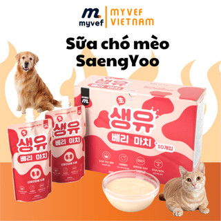 Sữa chó mèo  Myvef hỗ trợ sức khỏe cho thú cưng, tăng cảm giác ngon miệng, thúc đẩy quá trình hydrat hóa SaengYo