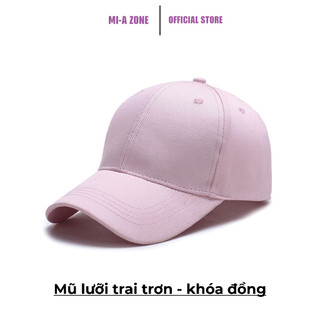 Mũ lưỡi trai trơn- khóa đồng