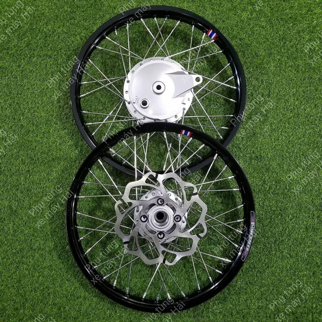 Bánh Căm SIRIUS JUPITER  EXCITER Nhỏ Đùm Bạc Căm YAGUSO Niềng Nhôm SHARK Lắp Như ZIN HTH50 MSP 0236