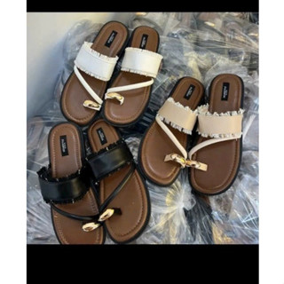 Dép xuồng xỏ ngón dây chéo bản ngang tua rua TUARUA