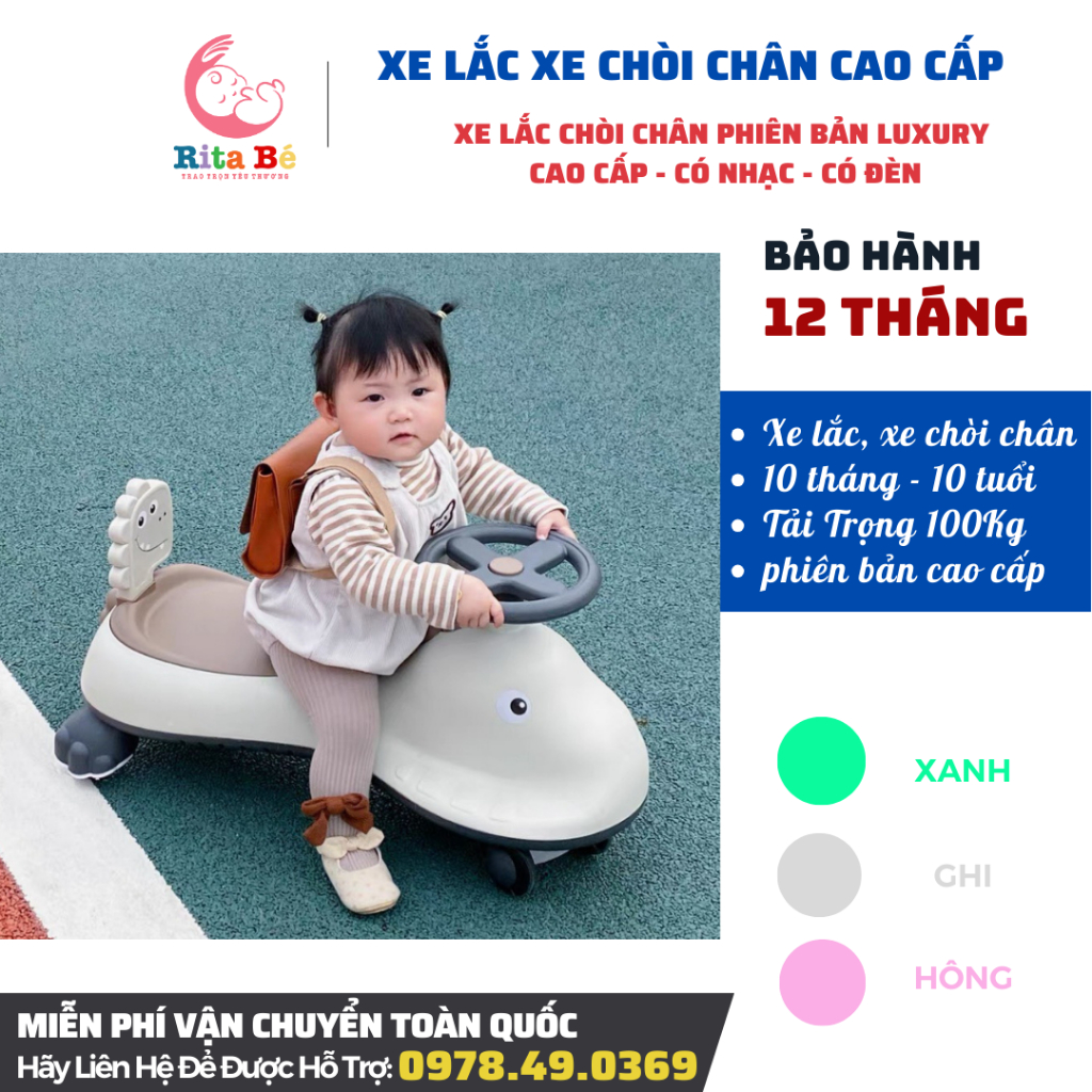 Xe lắc Honper hình khủng long phân phối chính hãng