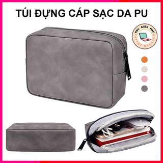 Túi đựng cáp sạc Da PU, đựng pin dự phòng , chuột máy tính laptop macbook, phụ kiện điện tử phukienmac68
