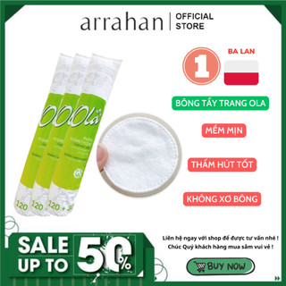 [HB Gift] Bông tẩy trang Ola Ba lan 150 miếng chính hãng