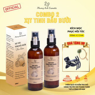 Combo 2 chai xịt tinh dầu bưởi phương anh cosmetic kích thích mọc tóc, nuôi dưỡng tóc khỏe từ sâu bên trong