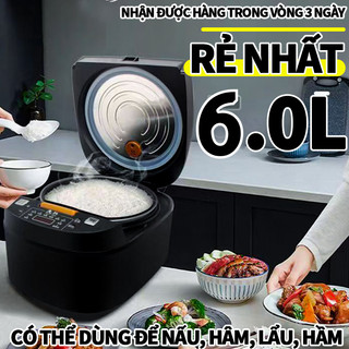 Nồi cơm điện tử đa năng 6L Nồi cơm điện thông minh đa năng Nồi cơm điện tử có 8 chức năng nấu tự động Đáy siêu dày - nấu