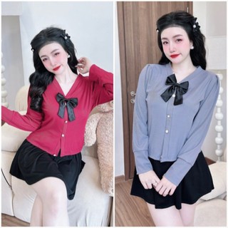 Set thun bigsize 50-90kg đính nơ chân váy có lót kín đáo