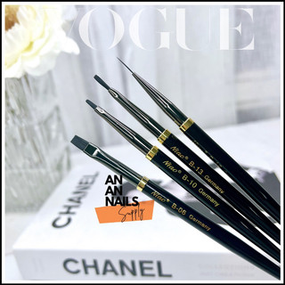 Bộ cọ niao cán đen lông mượt bám gel tốt - Cọ vẽ móng an an nail