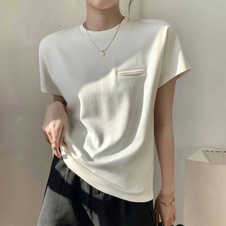 Áo baby tee thun nữ phối túi ôm body màu trơn basic dễ phối đồ cho mùa hè MA182 Kimee