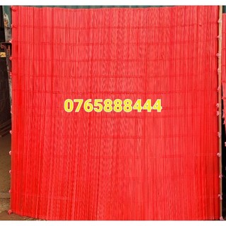 Mành cọ sơn đỏ trang trí tết khổ 1,8x2m, mành tăm sơn đỏ giá rẻ