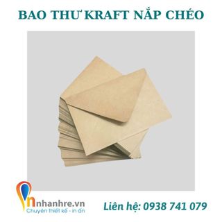 Bao thư, combo 50 bao thư giấy kraft nắp chéo A4, A5, A6, Mini - Phong cách vintage giá rẻ, chất lượng - INNHANHRE