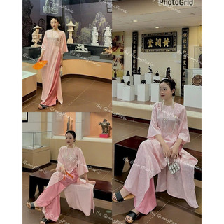 SET ÁO DÀI LỤA GẤM