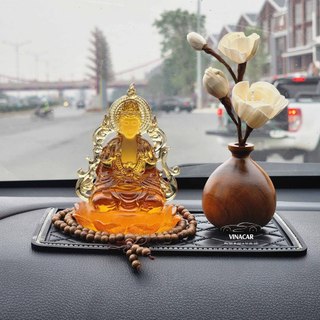 Tượng Phật Quan âm đá lưu ly, Tượng Quan thế âm bồ tát trang trí ô tô, Tượng Phật bà để taplo ô tô