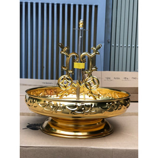 Đĩa cắm hương vòng bằng đồng,khay cắm hương,đốt trầm(cây trang trí ngẫu nhiên )