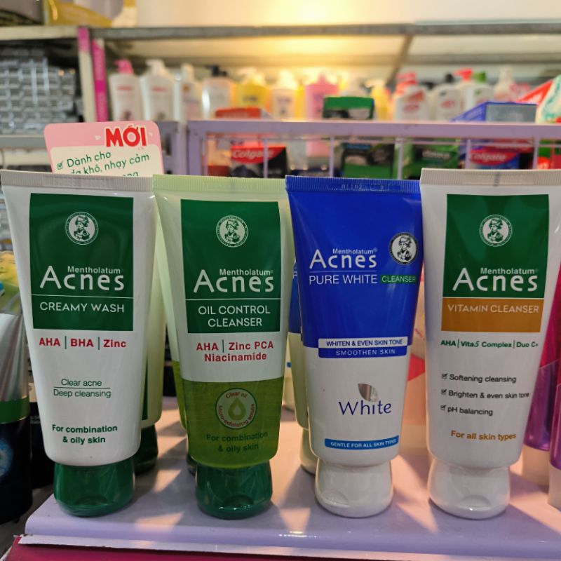 Sữa rửa mặt acnes các loại 100g