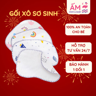 Gối xô sơ sinh,gối xô sợi tre ấm baby mềm mịn 10 lớp cao cấp thấm hút mồ hôi cho bé sơ sinh ấm gift decor