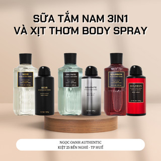 Sữa tắm nam & Xịt thơm body spray Bath & Body Works