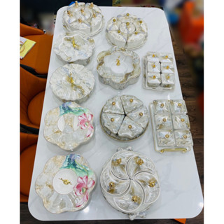  Khay mứt tết Khay đựng bánh kẹo bằng sứ vân đá cao cấp phong cách hiện đại siêu đẹp 