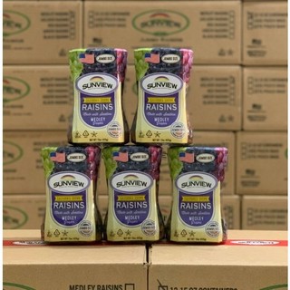 [THÙNG 12 HỘP MỚI] Nho Khô SUNVIEW RAISINS Medley Jumpo Grapes 425g - Hàng Mỹ