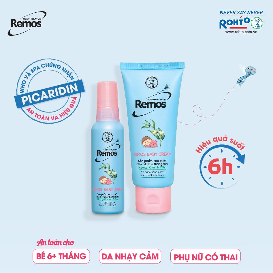 Remos Chống Muỗi Dạng Kem Và Xịt Đuổi Muỗi Hiệu Quả - An Toàn Cho Cả Trẻ Em Và Người Lớn