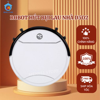 Robot Hút Bụi Lau Nhà Thông Minh D502 - Cảm Biến Chống Rơi - Tự Động Sạc - Sử Dụng APP Điều Khiển Tiếng Việt BH 5 năm