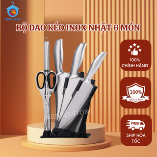 Bộ dao nhà bếp lúa mạch EMBER 6 món kháng khuẩn tiện dụng_D6M