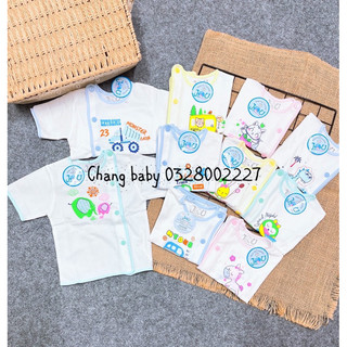Áo Tay Ngắn Trắng Cài Nút Cotton Joubaby Cho bé Sơ Sinh