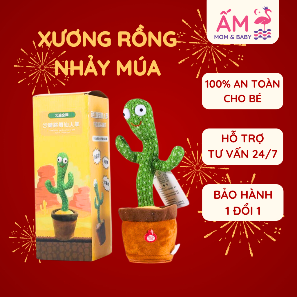 Xương Rồng Nhảy Múa Ấm Baby Xương Rồng Nhại Tiếng Hát 120 Bài Ấm Gift Decor