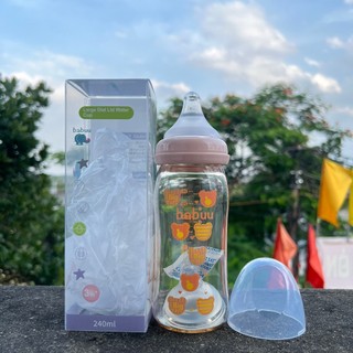 Bình sữa cổ rộng Babuu PPSU Nội Địa Trung 160ml (tặng kèm 1 núm ti)