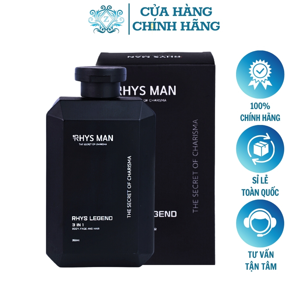Sữa Tắm Nam Nước Hoa 3 in 1 Rhys Man Chính Hãng 350ml St Gội Cho Nam Lưu Hương Thơm Lâu Dưỡng Ẩm Trắng Da Toàn Thân Body