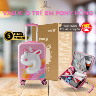 HOT Vali Kéo du lịch Trẻ Em Beddy Bear 17 inch Kỳ Lân dập nổi 3D chống va đập - Khóa TSA - Bánh xoay 360 - BH 5 năm