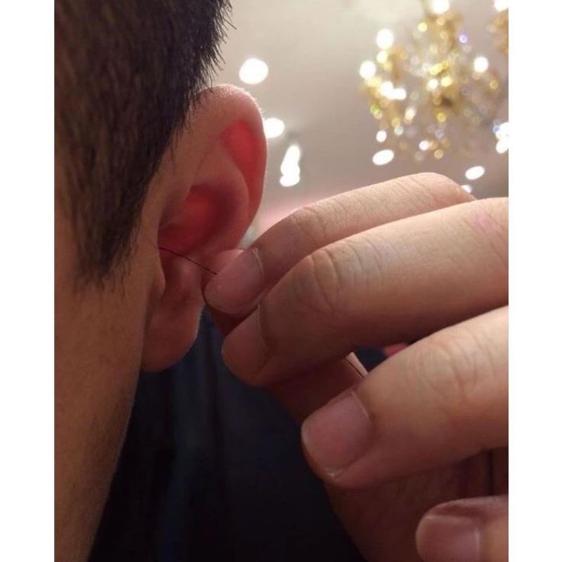Set 10 sợi tóc Dày se lỗ tai,lỗ gèn. dài 12cm-14cm 👂👂lỗ gèn ngành ráy tai.