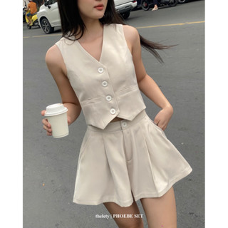 Set Áo Ghile Quần Short Ly Xoè PHOEBE SET | thelety