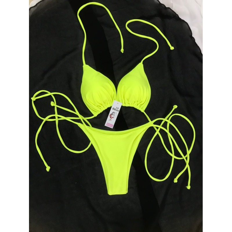 Bikini Đồ Bơi 2 Mảnh Basic Cột Dây Tam Giác Đẹp Quyến Rủ Nhiều Màu | BigBuy360 - bigbuy360.vn