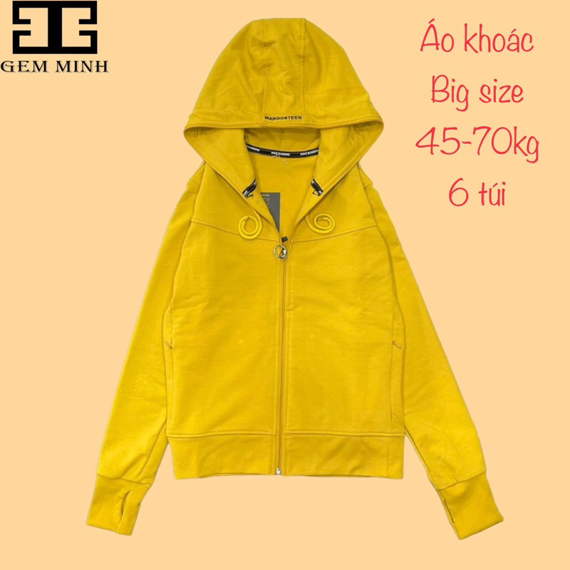 big size 45-70kg áo khoác chống nắng 6 túi vải thun cotton da cá