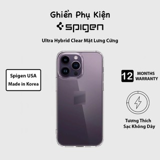 Ốp Lưng Trong Suốt Spigen Ultra Hybrid Crystal Clear Dành Cho iPhone 14/13 Series