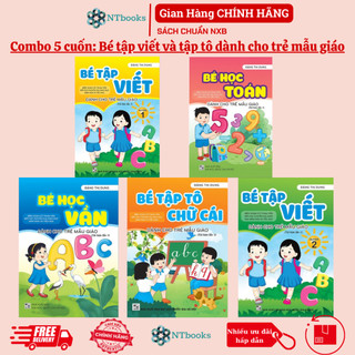 Sách Combo 5 cuốn: Bé tập viết và tập tô dành cho trẻ mẫu giáo