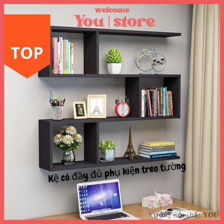 Kệ sách đa năng, Kệ treo tường dài 80cm x R14 x C75cm, Kệ gỗ decor phòng đẹp, Giá đựng sách, Giá để sách treo tường