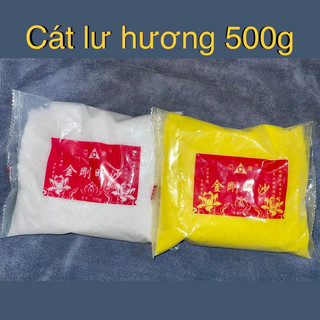 17.6.4 cát lư hương 500g vàng - trắng, cát đổ lư hương, cát thay lư hương