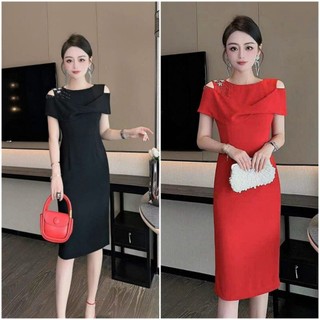 Đầm dự tiệc sang trọng kiểu tôn dáng quý phái - Váy body cao cấp