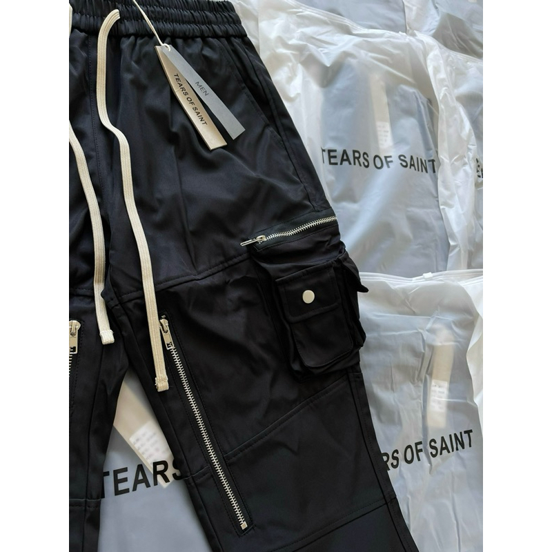 Quần Cargo Pant - Tear Of Saint - vải gió túi zip ống loe new2023