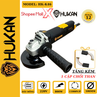 Máy mài góc điện HUKAN HK-K46 công suất 800w công tắc đuôi, Máy mài cắt cầm tay chính hãng bảo hành 12 tháng