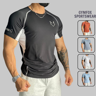 Áo Thun Thể Thao Form Ôm Body Mẫu Phối Sườn GymFox