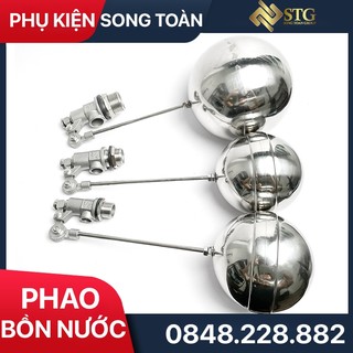 Phao Inox Bồn Nước, Van Phao Inox 304 Thẳng Phi 21 27 34mm Ngắt Nước Bồn Thông Dụng